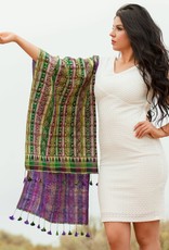 Sevya Handmade Silk Sari Kantha Table Runner