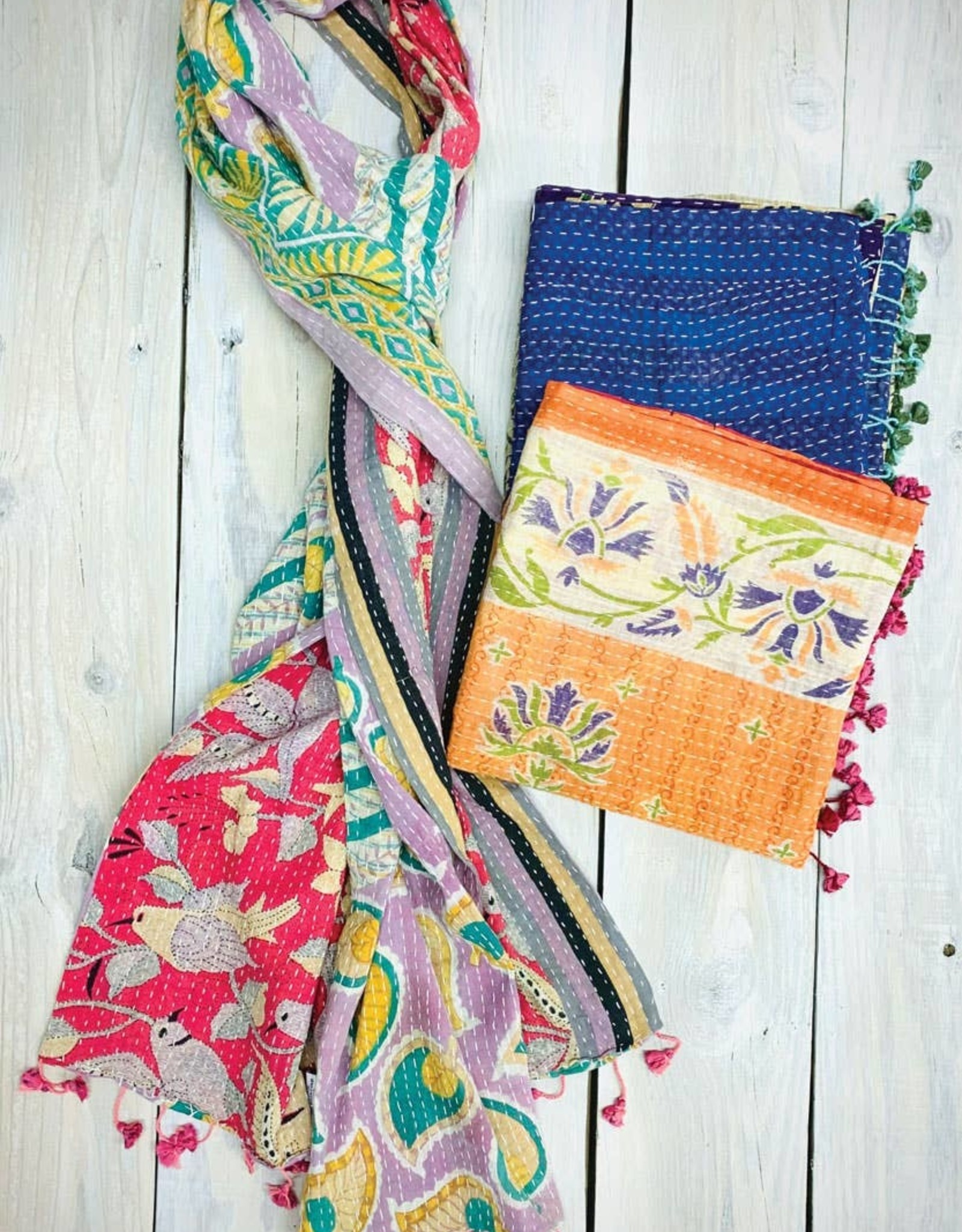 Sevya Handmade Cotton Kantha Runner