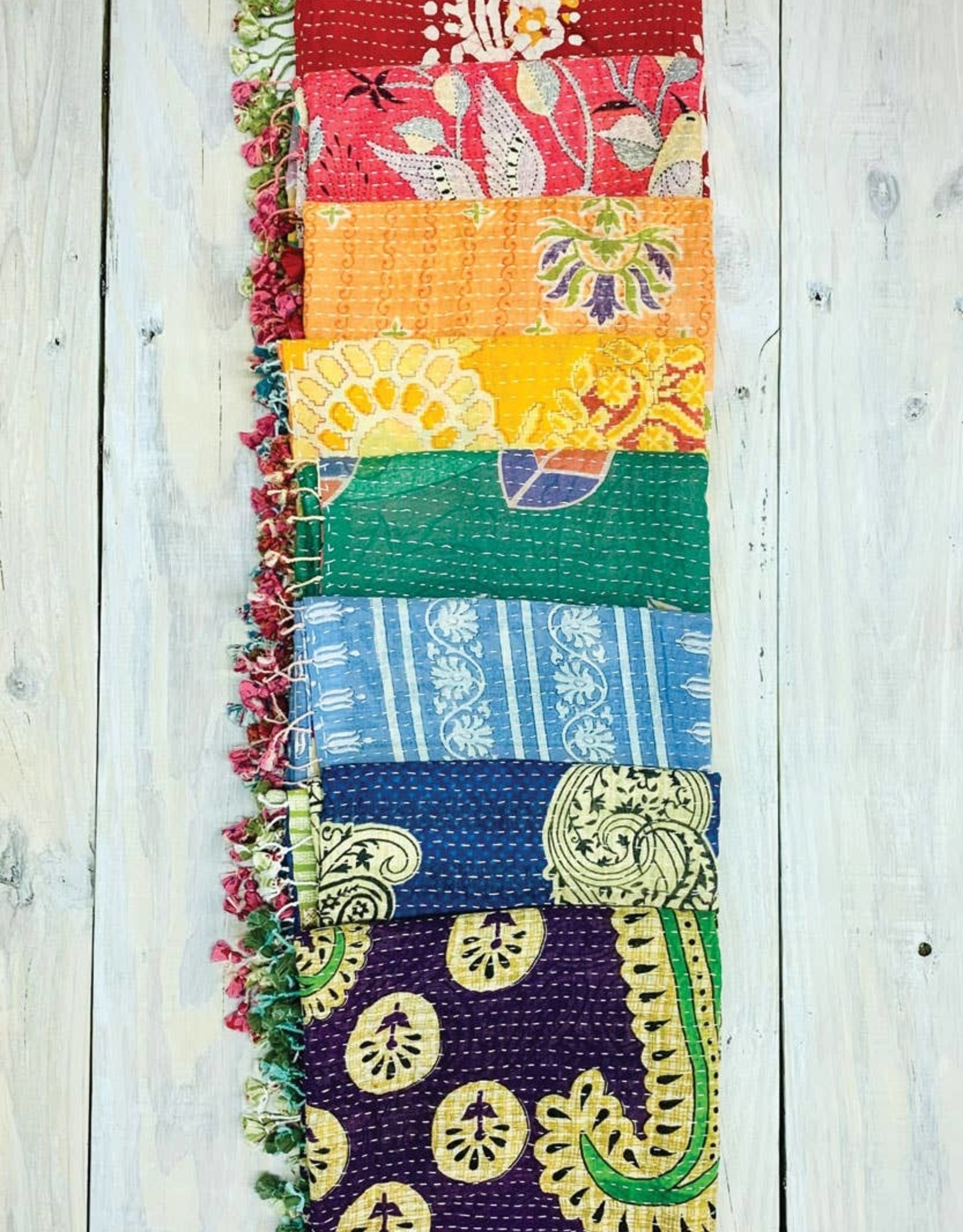 Sevya Handmade Cotton Kantha Scarf