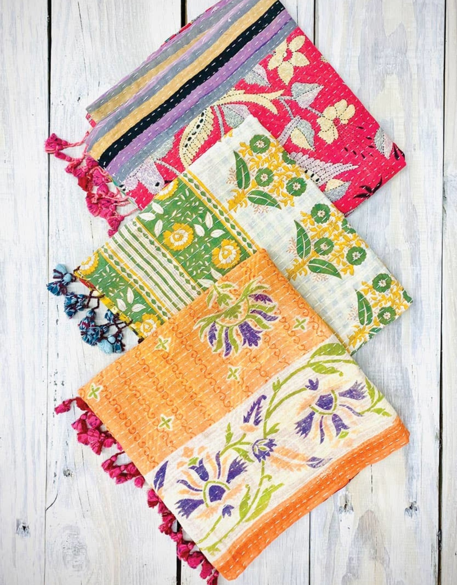 Sevya Handmade Cotton Kantha Runner