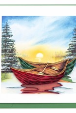Quilling Card Quilled River Canoes Greeting Card