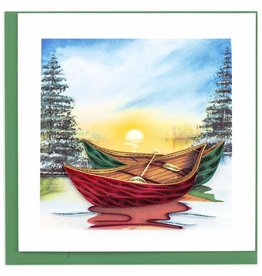 Quilling Card Quilled River Canoes Greeting Card