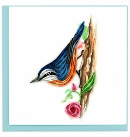 Quilling Card Quilled Red-Breasted Nuthatch Greeting Card