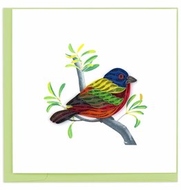Quilling Card Quilled Painted Bunting Greeting Card