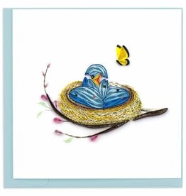 Quilling Card Quilled Birds Nest Greeting Card