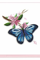 Quilling Card Quilled Blue Butterfly Greeting Card