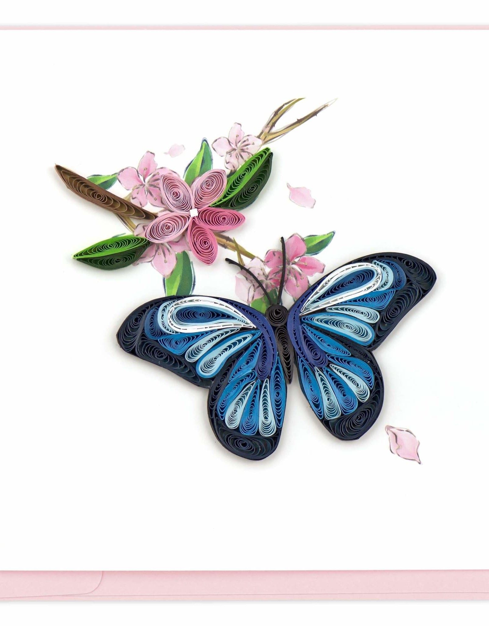 Quilling Card Quilled Blue Butterfly Greeting Card