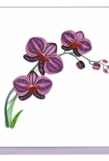 Quilling Card Quilled Purple Orchid Greeting Card