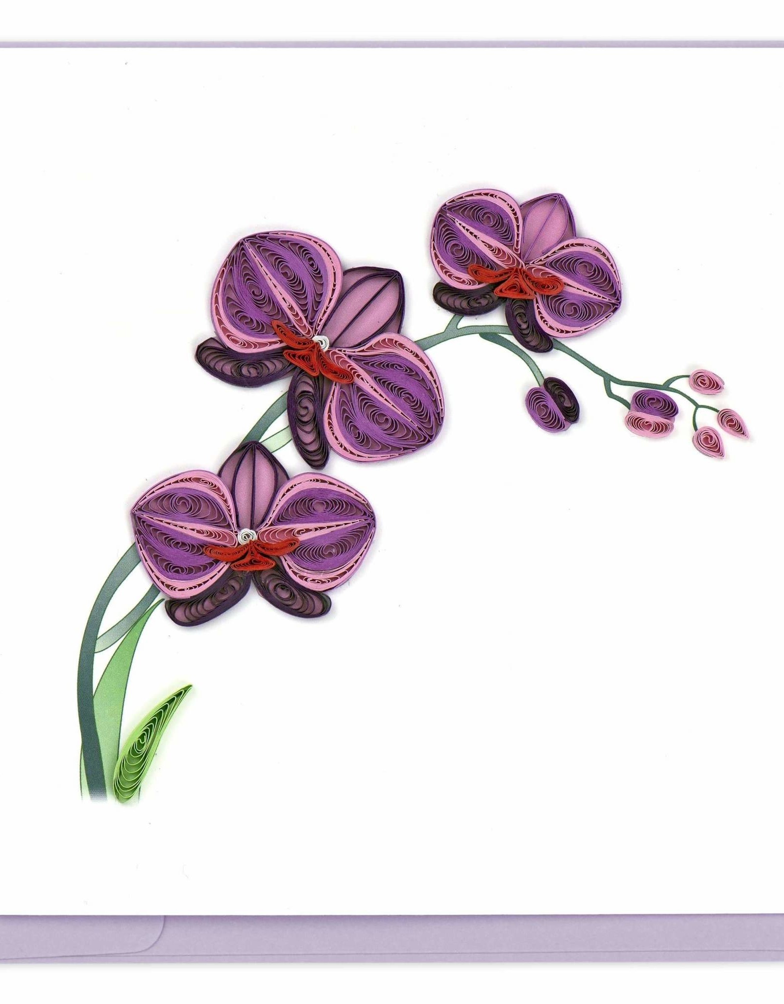 Quilling Card Quilled Purple Orchid Greeting Card