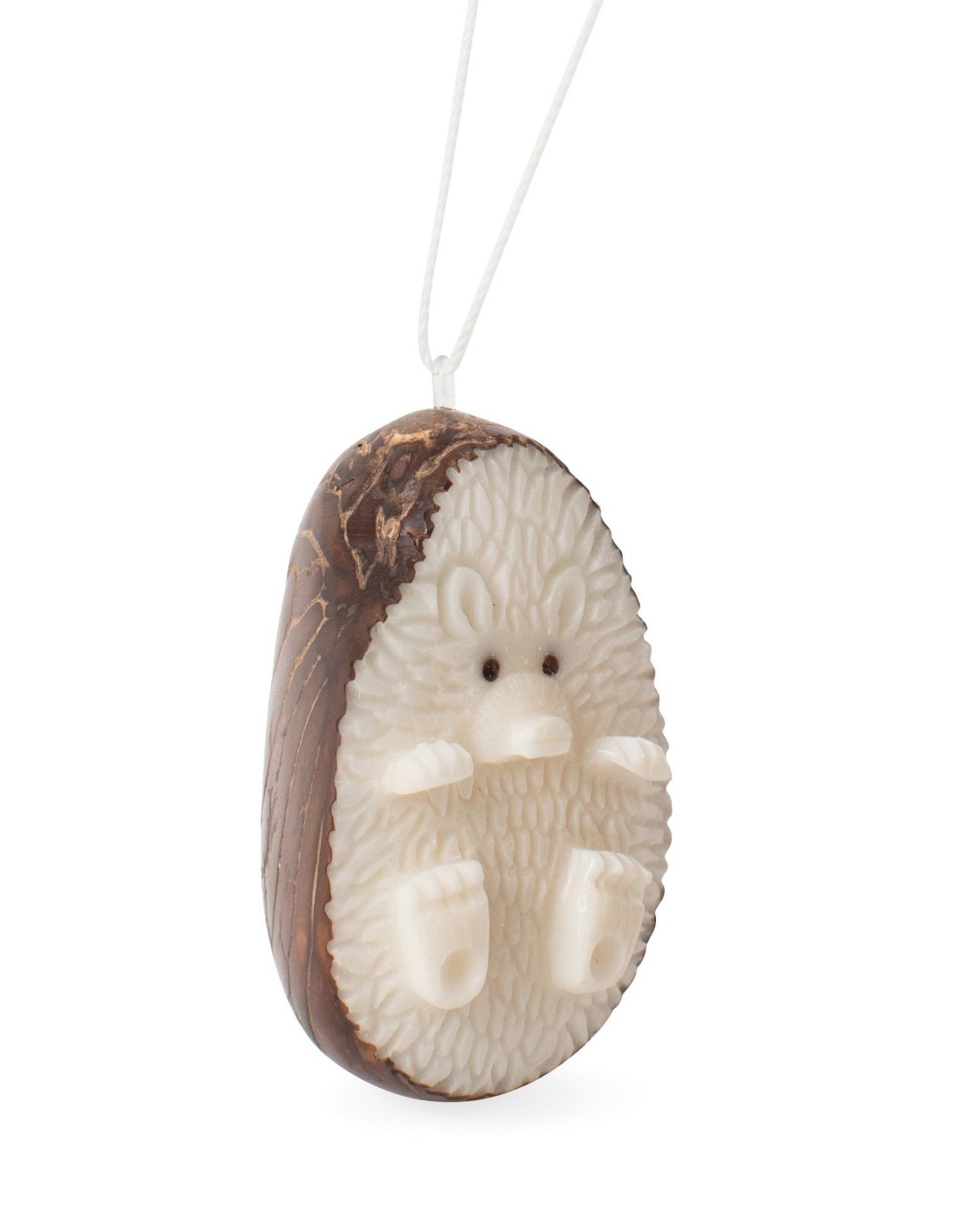 Ten Thousand Villages Tagua Hedgehog Ornament