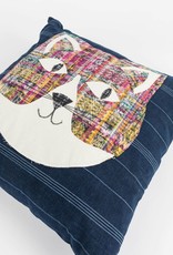 Ten Thousand Villages Heads or Tails Cat Pillow