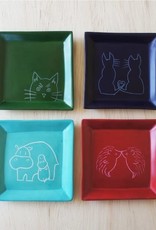 Venture Imports Square Animal Dishes -  Monkey