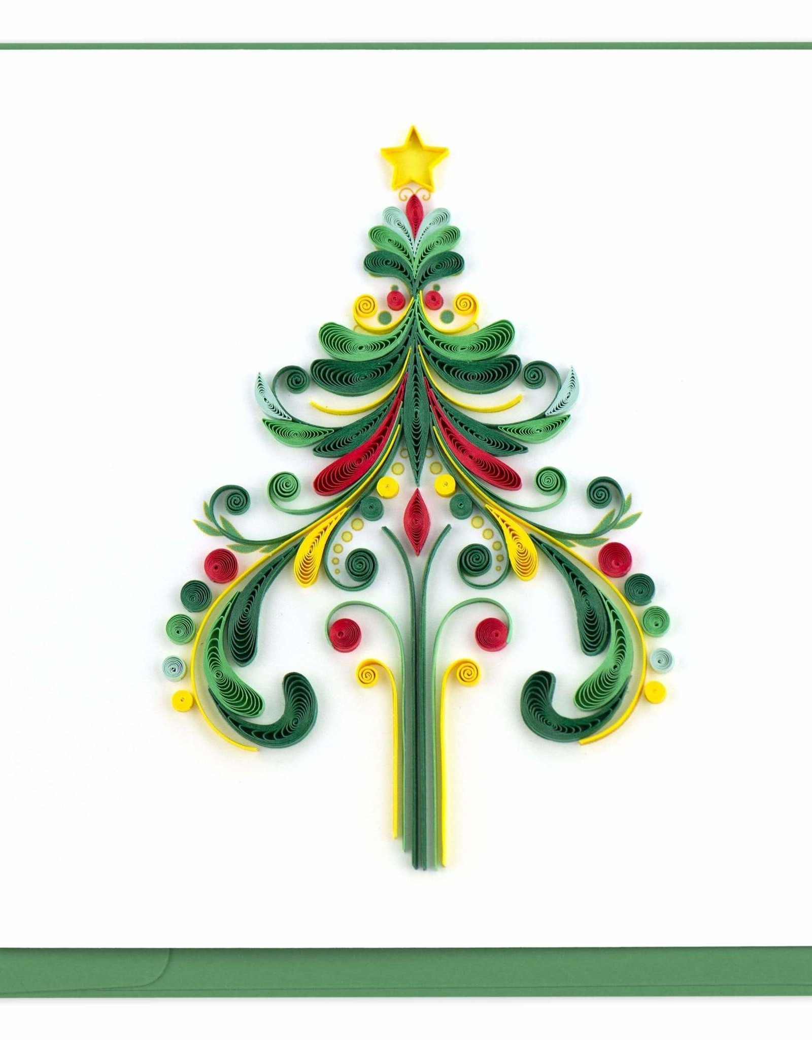 Quilling Card Quilled Ornate Christmas Tree Greeting Card