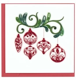 Quilling Card Quilled Red Ornaments Christmas Card