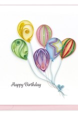 Quilling Card Quilled Colorful Balloon Bunch Birthday Card
