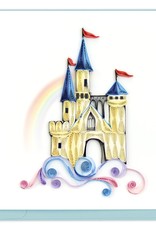 Quilling Card Quilled Castle in the Clouds Greeting Card