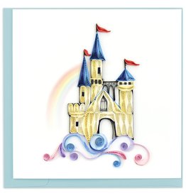 Quilling Card Quilled Castle in the Clouds Greeting Card