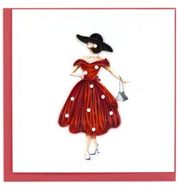 Quilling Card Quilled Vintage Lady Greeting Card