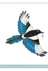 Quilling Card Quilled Black-Billed Magpie Greeting Card