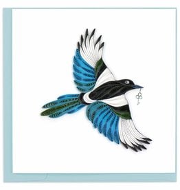 Quilling Card Quilled Black-Billed Magpie Greeting Card