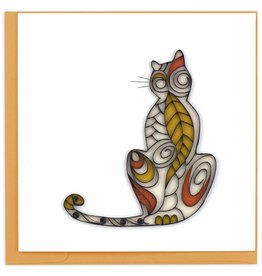 Quilling Card Quilled Cat Silhouette Greeting Card