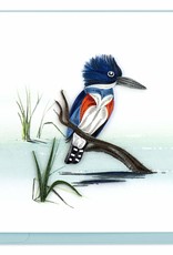 Quilling Card Quilled Perched Kingfisher Greeting Card