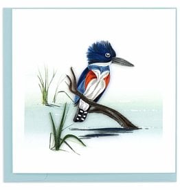 Quilling Card Quilled Perched Kingfisher Greeting Card