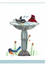 Quilling Card Quilled Bird Bath Greeting Card