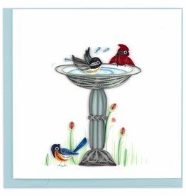 Quilling Card Quilled Bird Bath Greeting Card