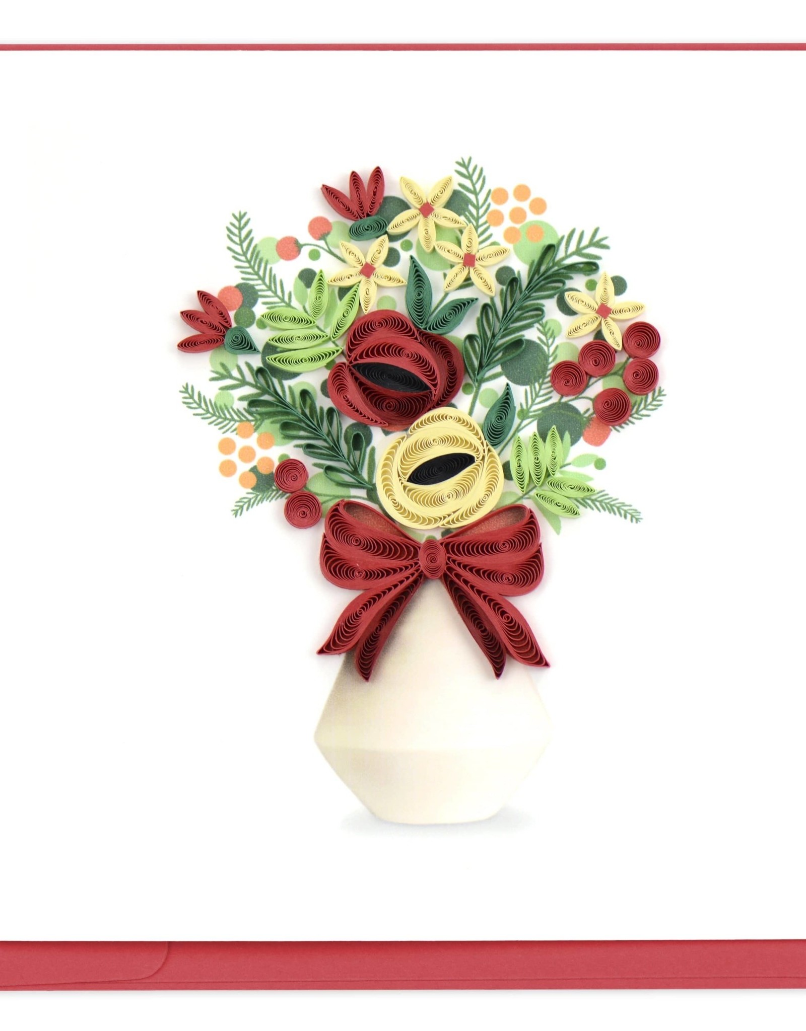Quilling Card Quilled Holiday Bouquet Greeting Card