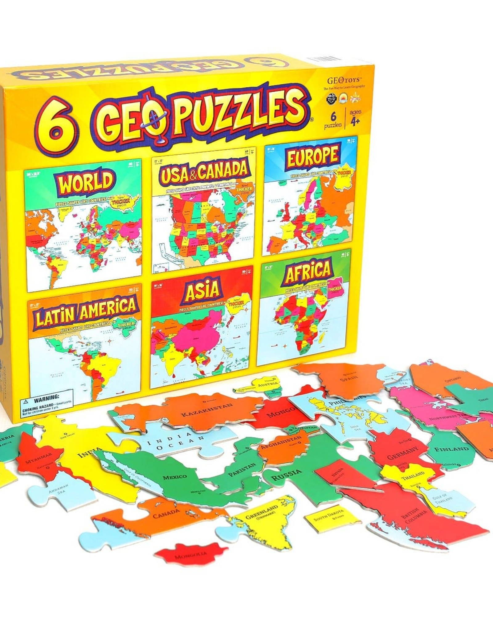 Geotoys 6 GeoPuzzles - One Box Puzzle