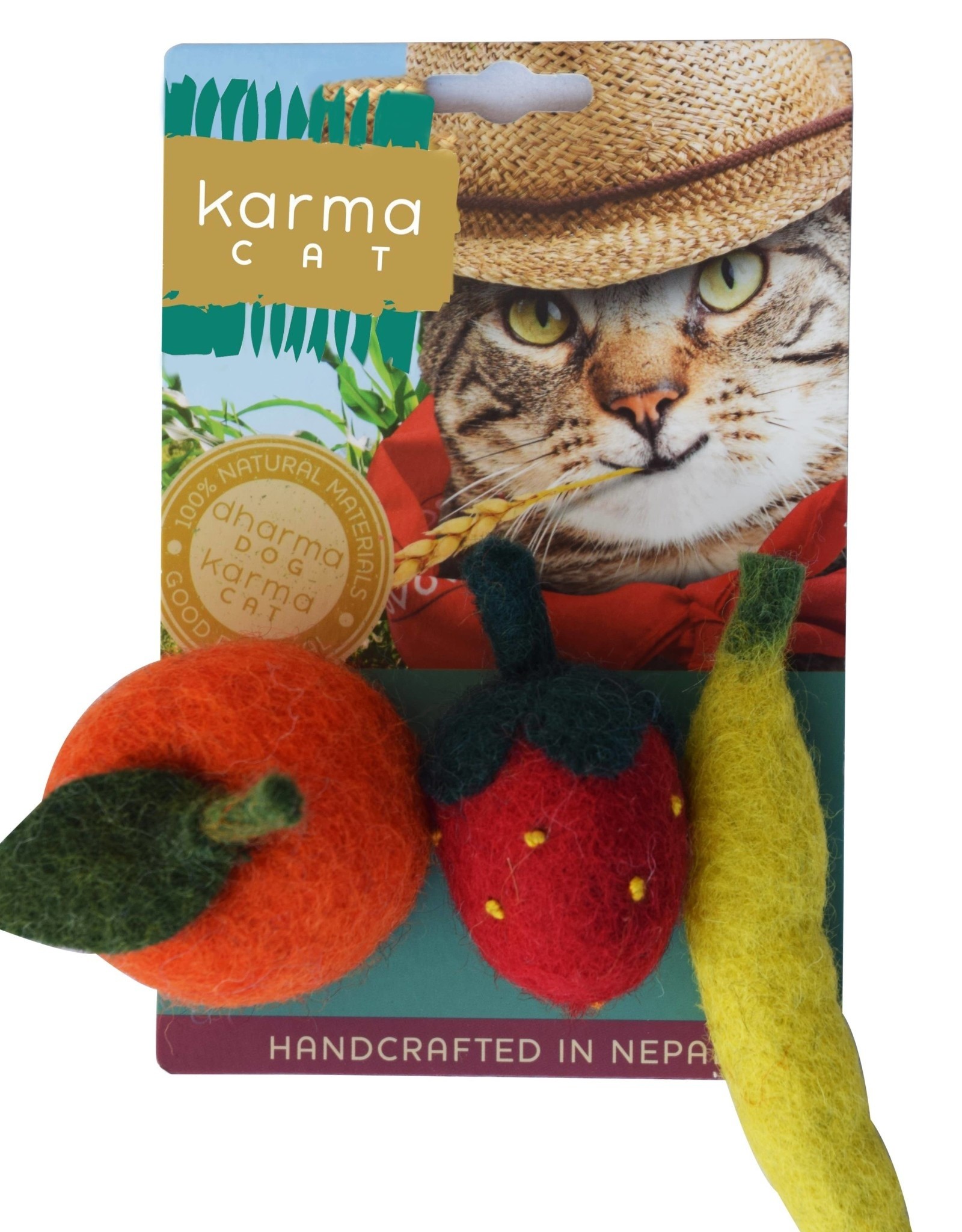 Dharma Dog Karma Cat Fruit Wool Cat Toy