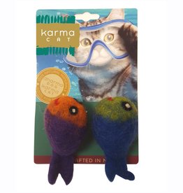 Dharma Dog Karma Cat Fish Wool Cat Toy