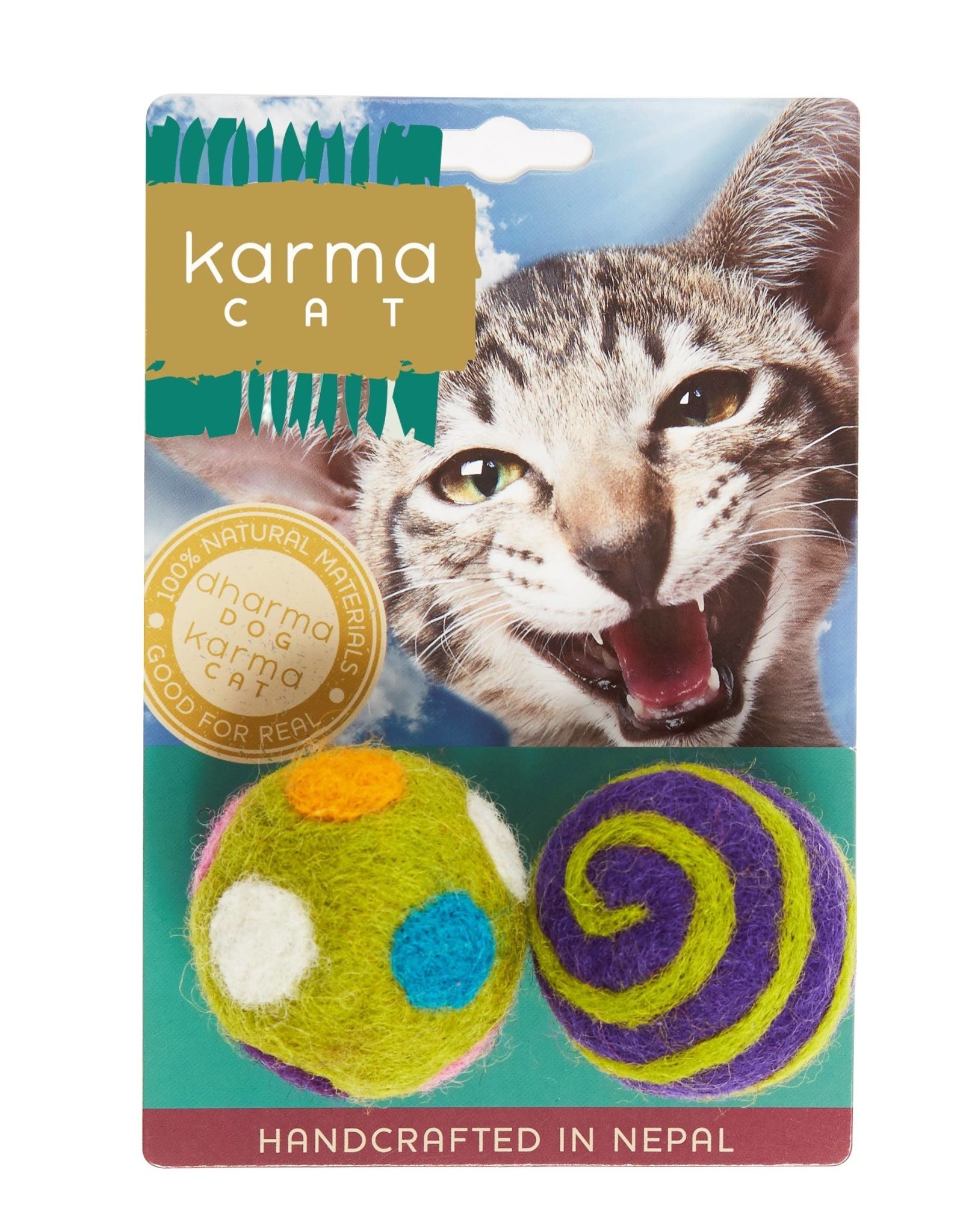 Dharma Dog Karma Cat 1.5 Ball Wool Pet Toy