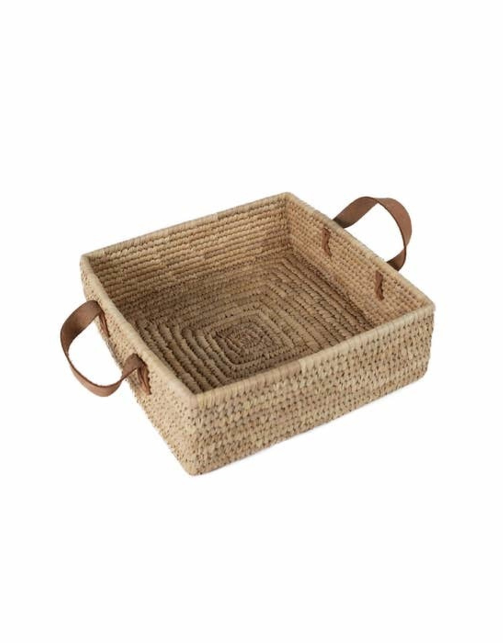 Ten Thousand Villages Square Handled Basket