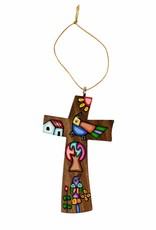 Ten Thousand Villages Folk Art Cross Ornament