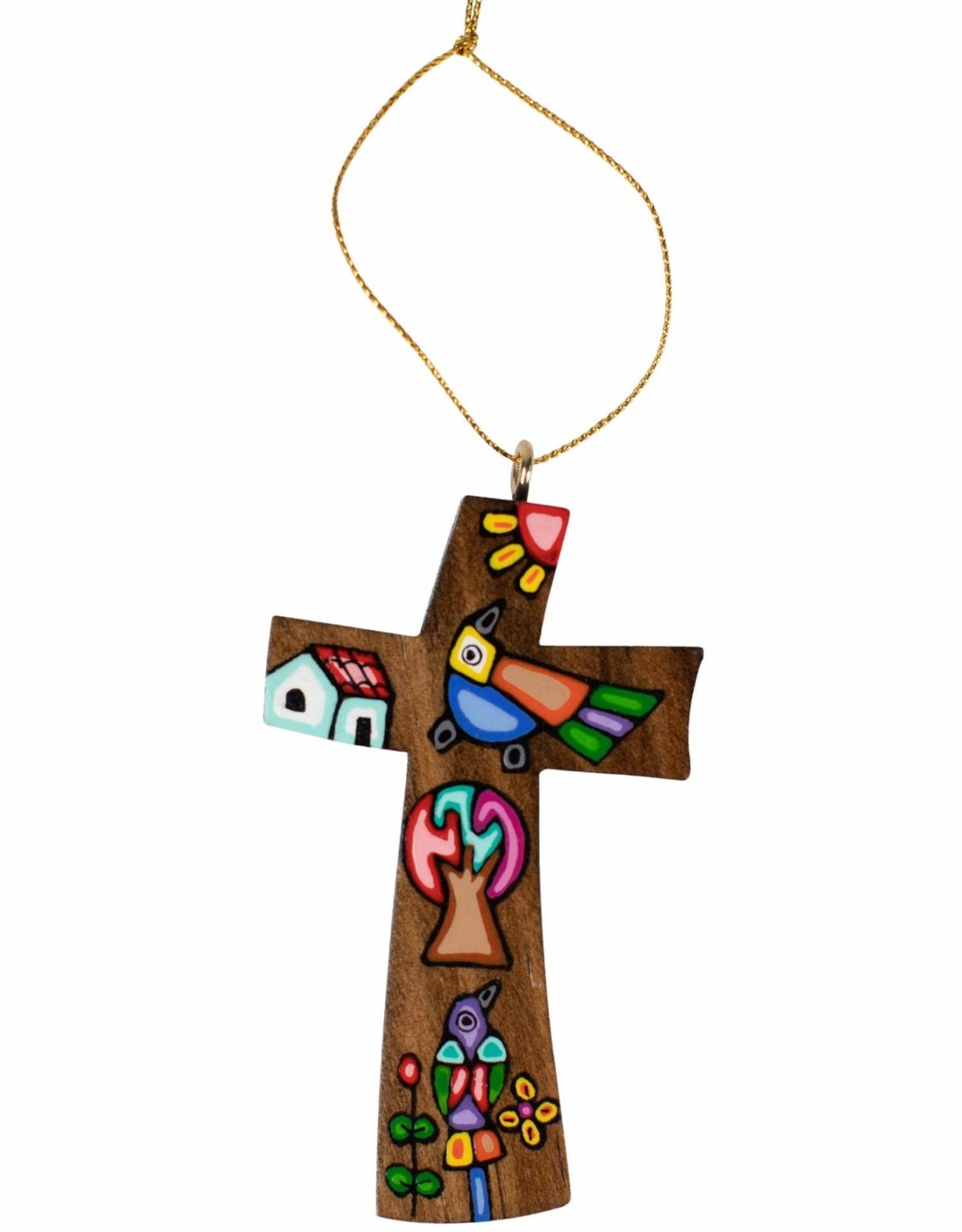 Ten Thousand Villages Folk Art Cross Ornament