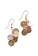 Ten Thousand Villages Mixed Metal Cluster Earrings