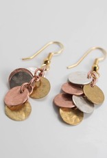 Ten Thousand Villages Mixed Metal Cluster Earrings