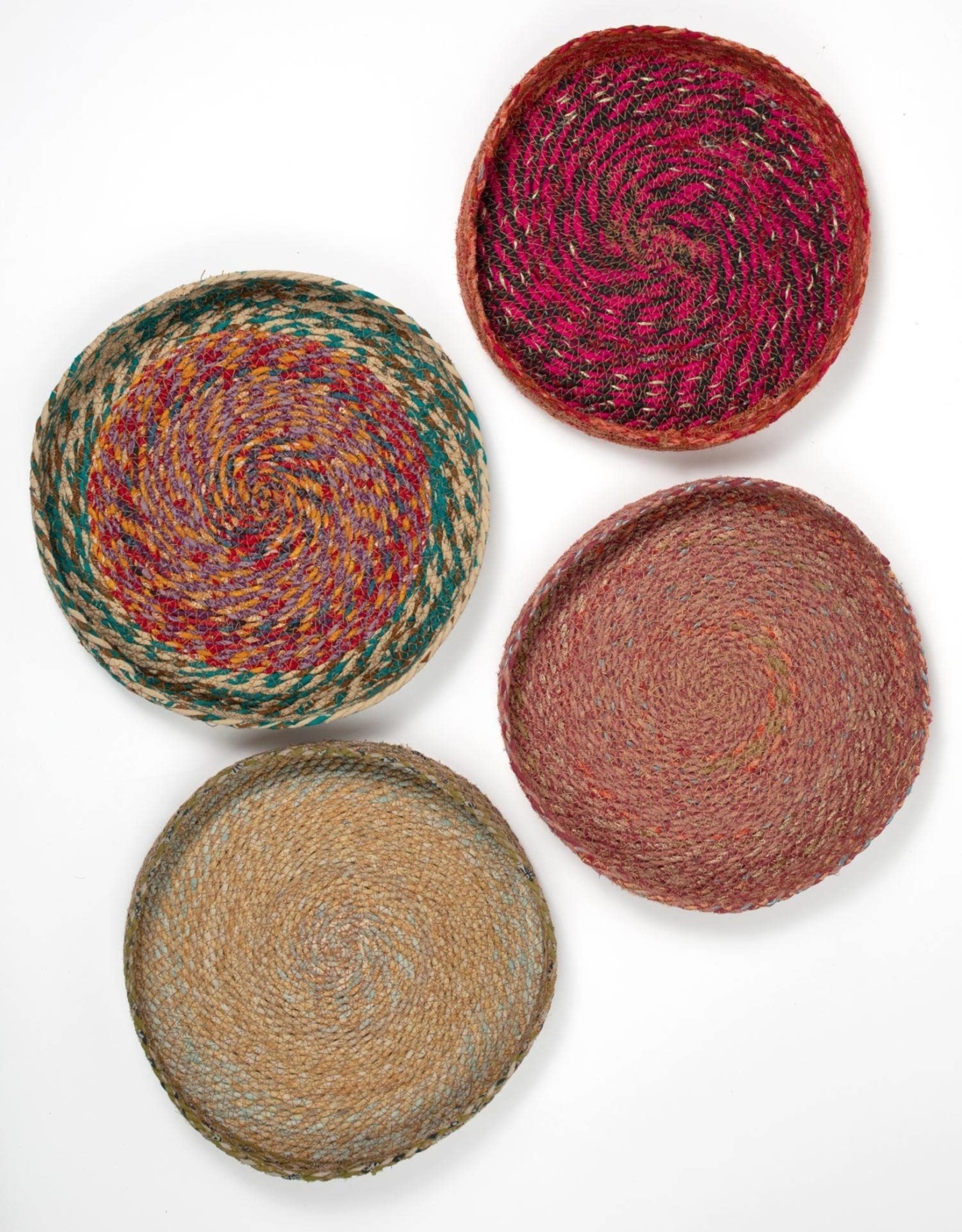Ten Thousand Villages Stitched Sari Fabric Tray - 12"
