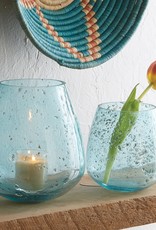 Serrv Jodhpur Blue Round Bubble Vases - Short