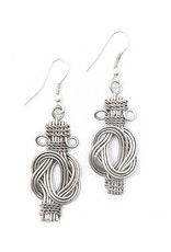 Matr Boomie Buddha Knot Earrings - Silver