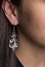 Matr Boomie Buddha Knot Earrings - Silver
