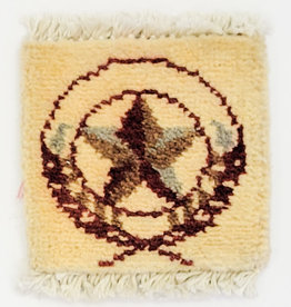 Bunyaad Pakistan Laurel Wreath Star Mug Rug Ivory