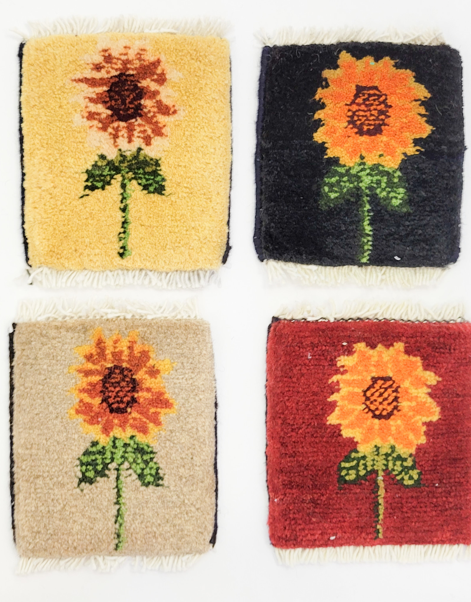 Bunyaad Pakistan Tribal Sunflower Mug Rug Assorted