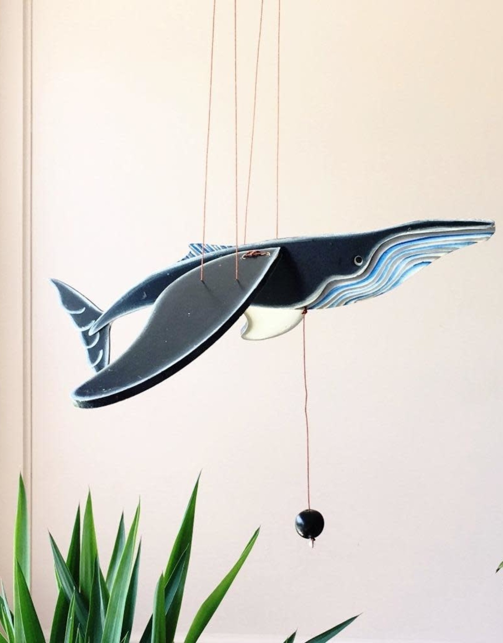 Tulia Artisans Whale Flying Mobile