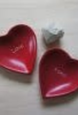 Venture Imports Word Heart Dishes - Love