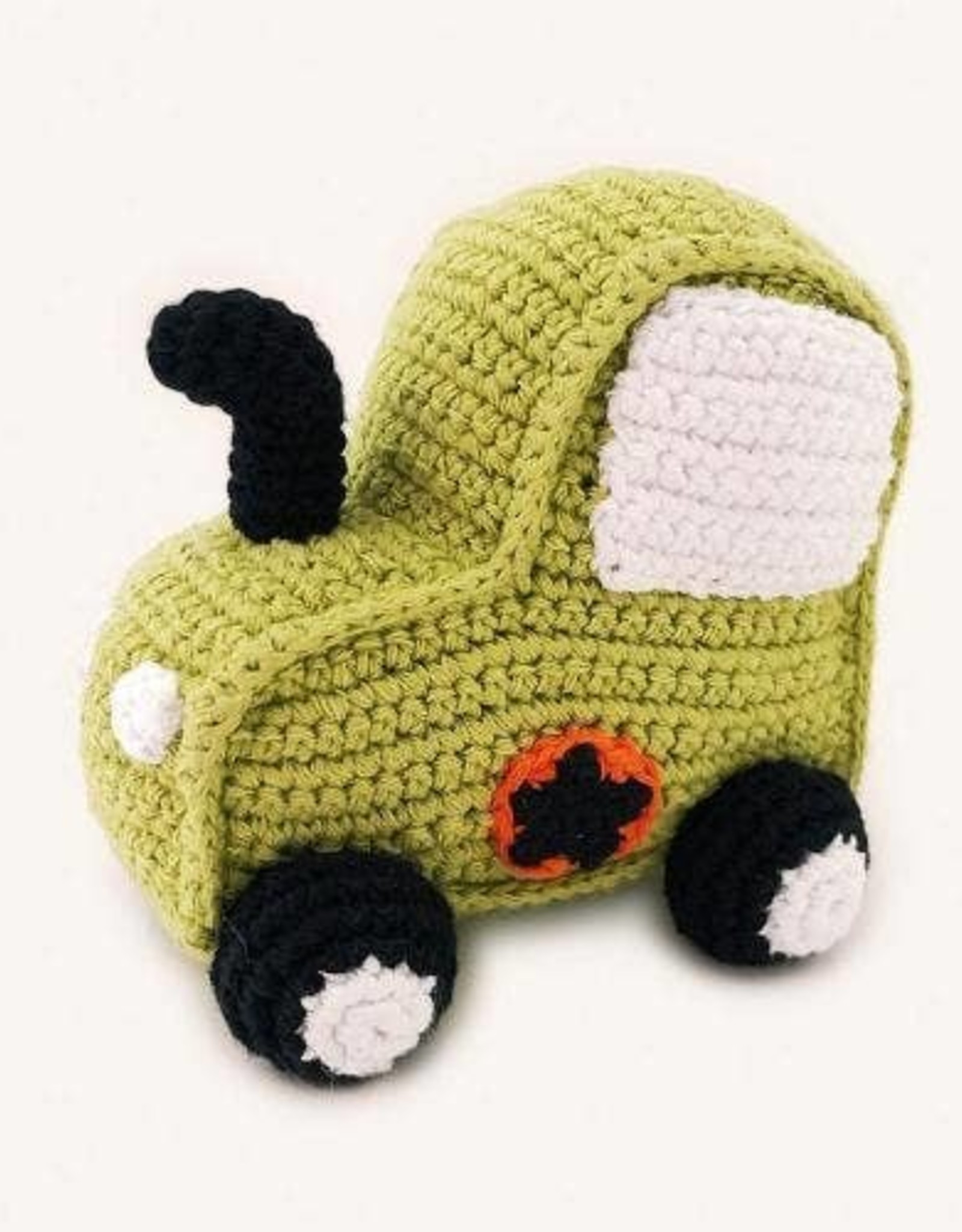 Pebble Tractor Rattle Green