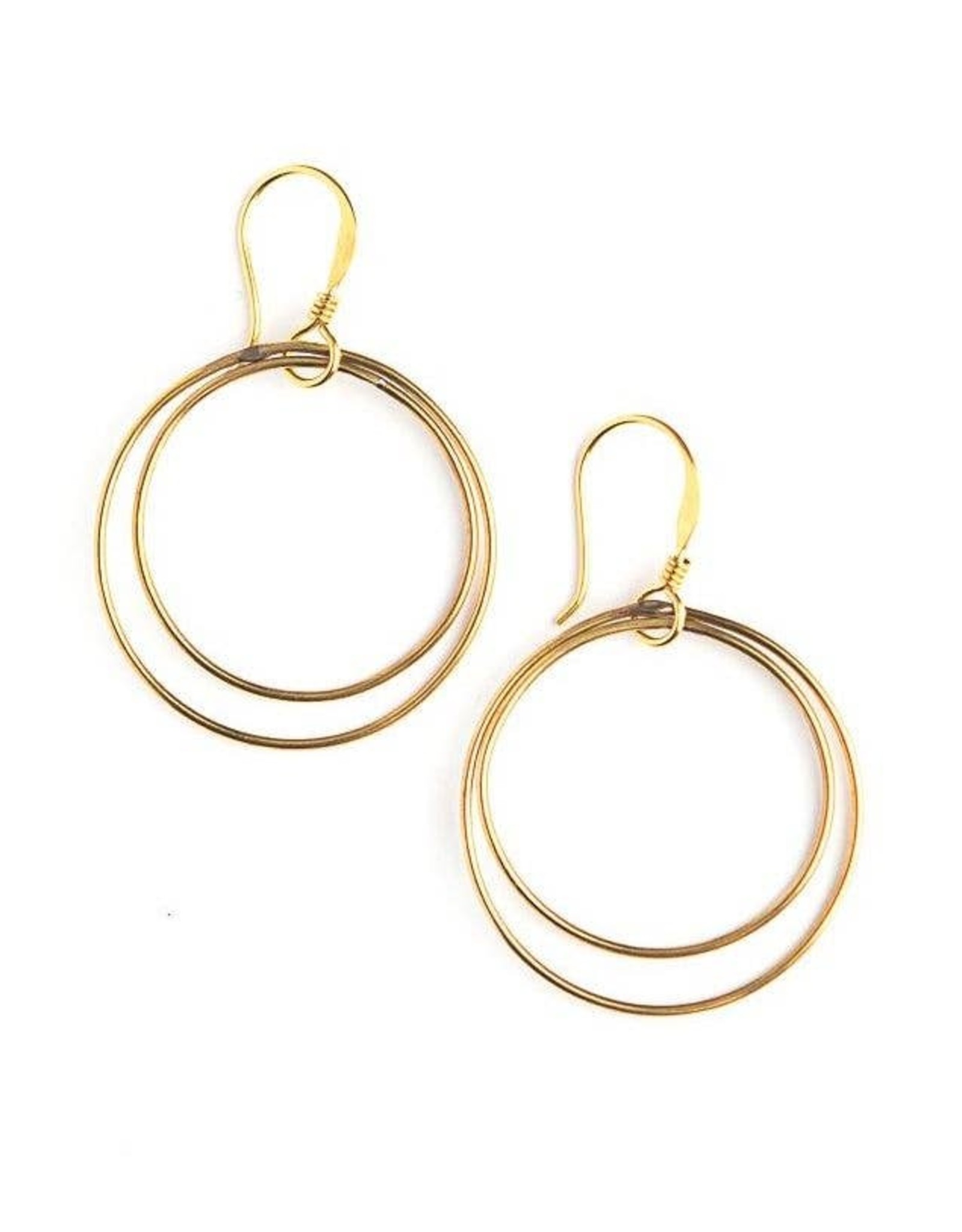 Fair Anita Double Moon Earrings - Gold