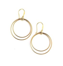 Fair Anita Double Moon Earrings - Gold